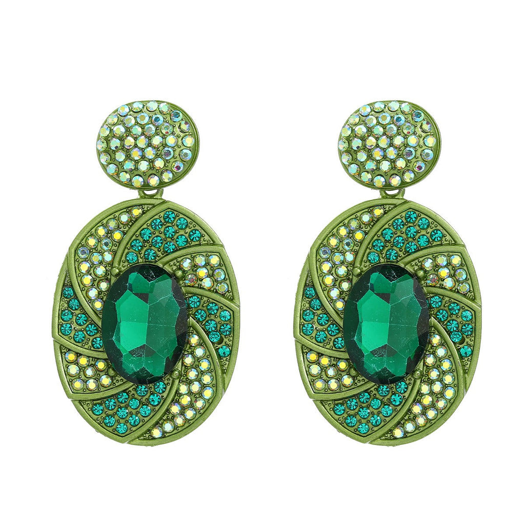 Spiral Light Rhinestone Earrings