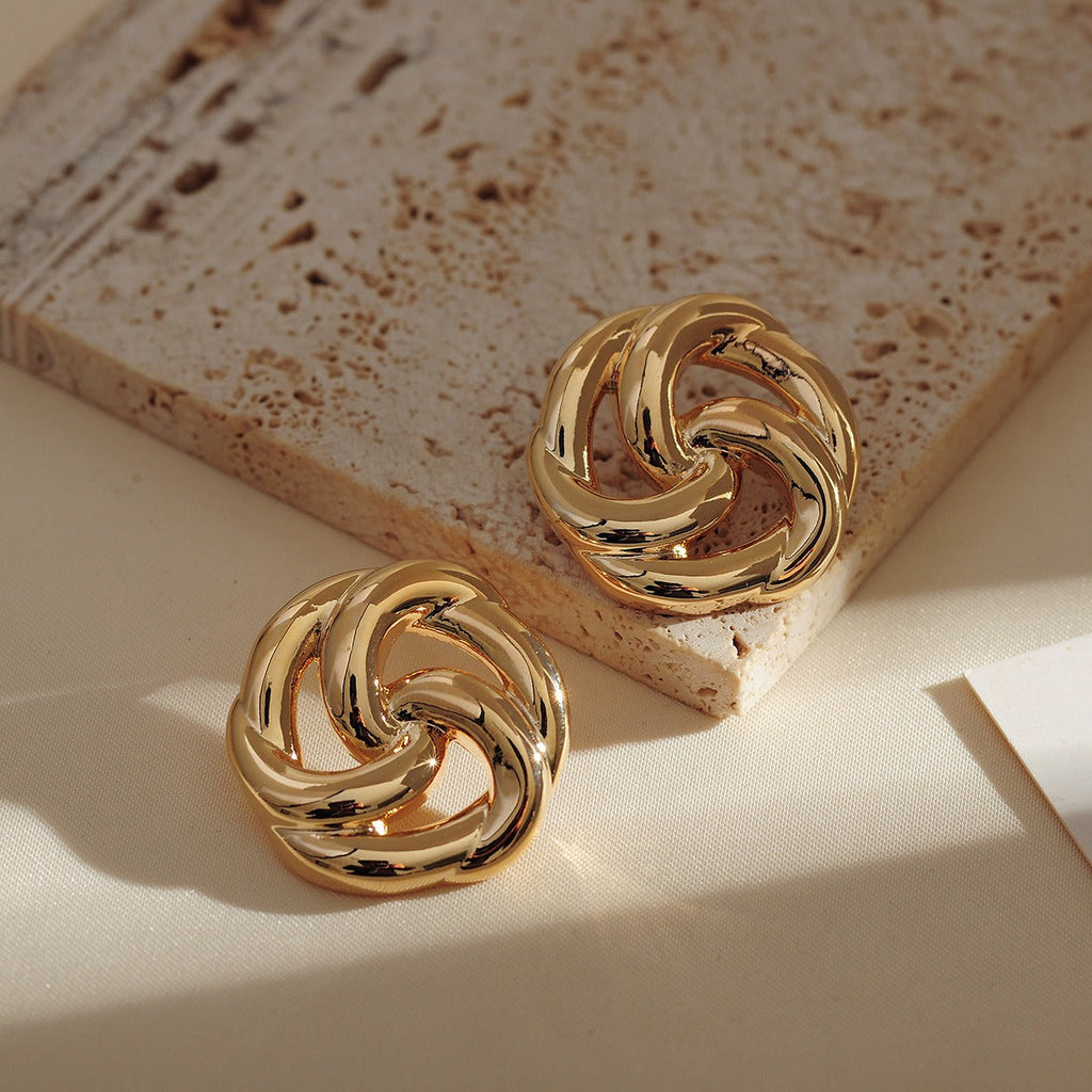 3D Hollow Flower Earrings